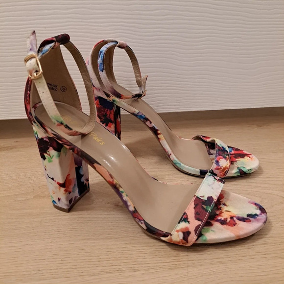 Dream Pairs Colorful Dressy Romantic Strappy Sandal High Heels Size 9.5 - Picture 1 of 7